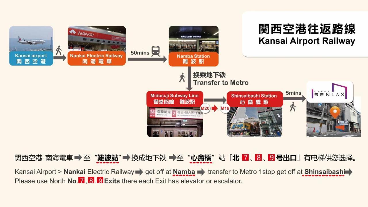 Senlax Inn Osaka Exteriör bild